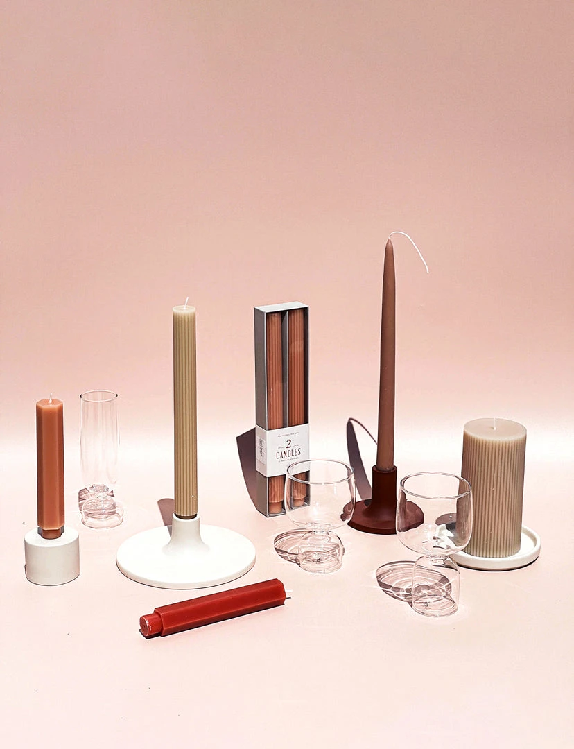 The Floral Society Fancy Taper Candles, Petal 8 The Floral Society Fancy Taper Candles, Petal