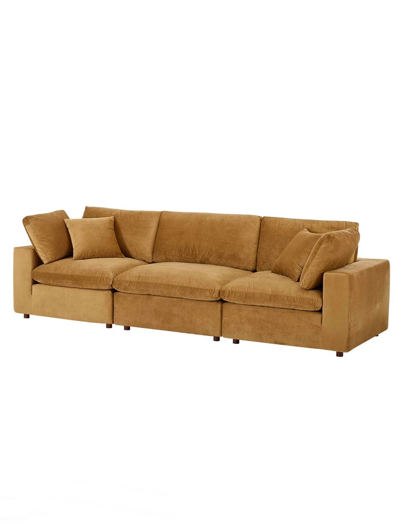 Modway Cody 3 Piece Sectional Velvet Sofa 2 Modway Cody 3 Piece Sectional Velvet Sofa