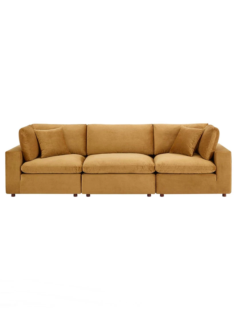 Modway Cody 3 Piece Sectional Velvet Sofa 1 Modway Cody 3 Piece Sectional Velvet Sofa