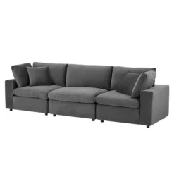 Modway Cody 3 Piece Sectional Velvet Sofa 16 Modway Cody 3 Piece Sectional Velvet Sofa