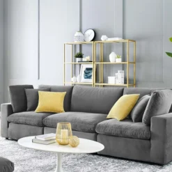 Modway Cody 3 Piece Sectional Velvet Sofa 17 Modway Cody 3 Piece Sectional Velvet Sofa