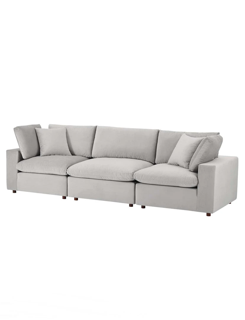 Modway Cody 3 Piece Sectional Velvet Sofa 8 Modway Cody 3 Piece Sectional Velvet Sofa