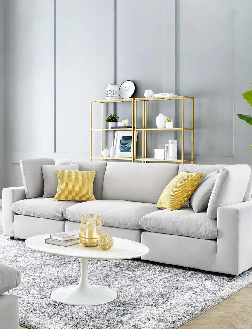 Modway Cody 3 Piece Sectional Velvet Sofa 9 Modway Cody 3 Piece Sectional Velvet Sofa