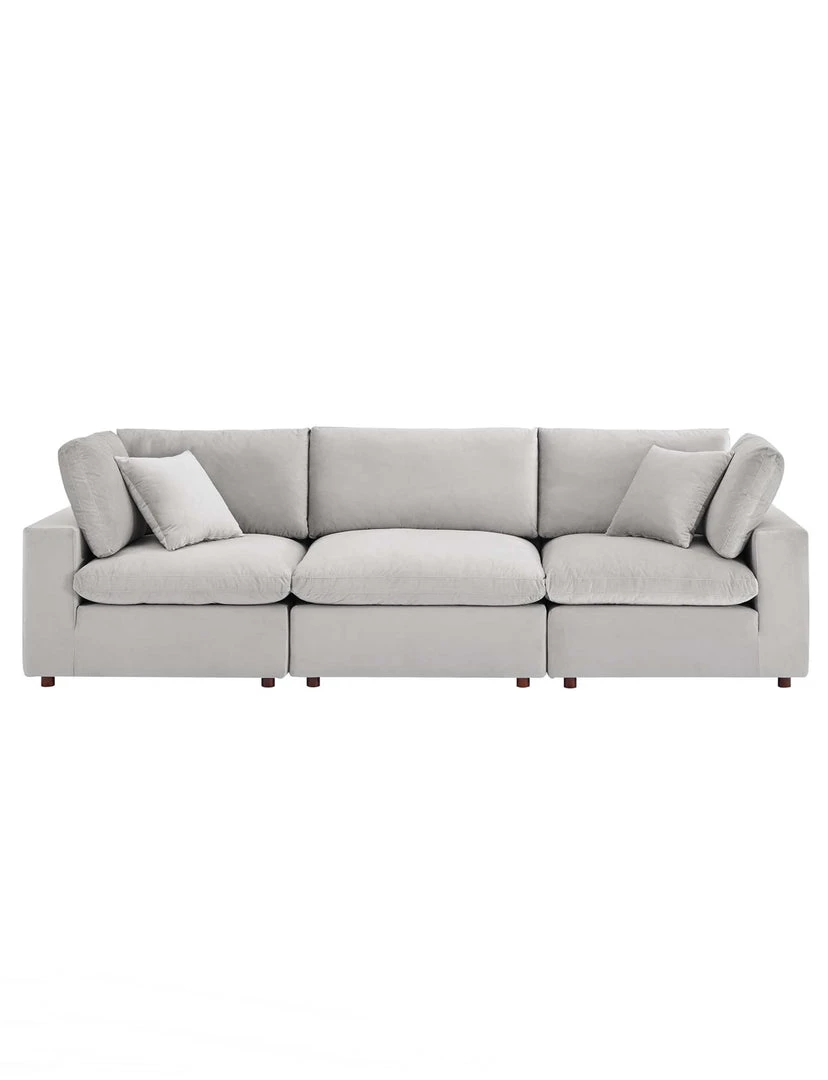 Modway Cody 3 Piece Sectional Velvet Sofa 7 Modway Cody 3 Piece Sectional Velvet Sofa