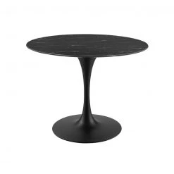 Modway FURNITURE Lily Round Black Marble Dining Table, Black Base 13 Modway FURNITURE Lily Round Black Marble Dining Table, Black Base