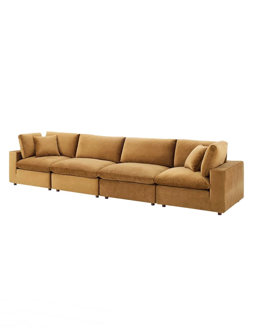 Modway FURNITURE Cody 4 Piece Sectional Velvet Sofa 2 Modway FURNITURE Cody 4 Piece Sectional Velvet Sofa
