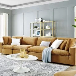 Modway FURNITURE Cody 4 Piece Sectional Velvet Sofa 14 Modway FURNITURE Cody 4 Piece Sectional Velvet Sofa