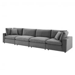Modway FURNITURE Cody 4 Piece Sectional Velvet Sofa 16 Modway FURNITURE Cody 4 Piece Sectional Velvet Sofa