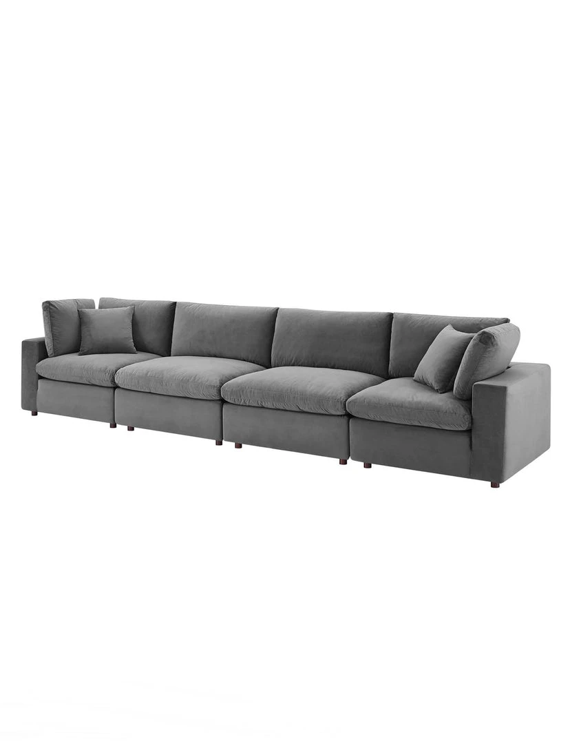 Modway FURNITURE Cody 4 Piece Sectional Velvet Sofa 5 Modway FURNITURE Cody 4 Piece Sectional Velvet Sofa