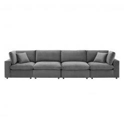 Modway FURNITURE Cody 4 Piece Sectional Velvet Sofa 15 Modway FURNITURE Cody 4 Piece Sectional Velvet Sofa