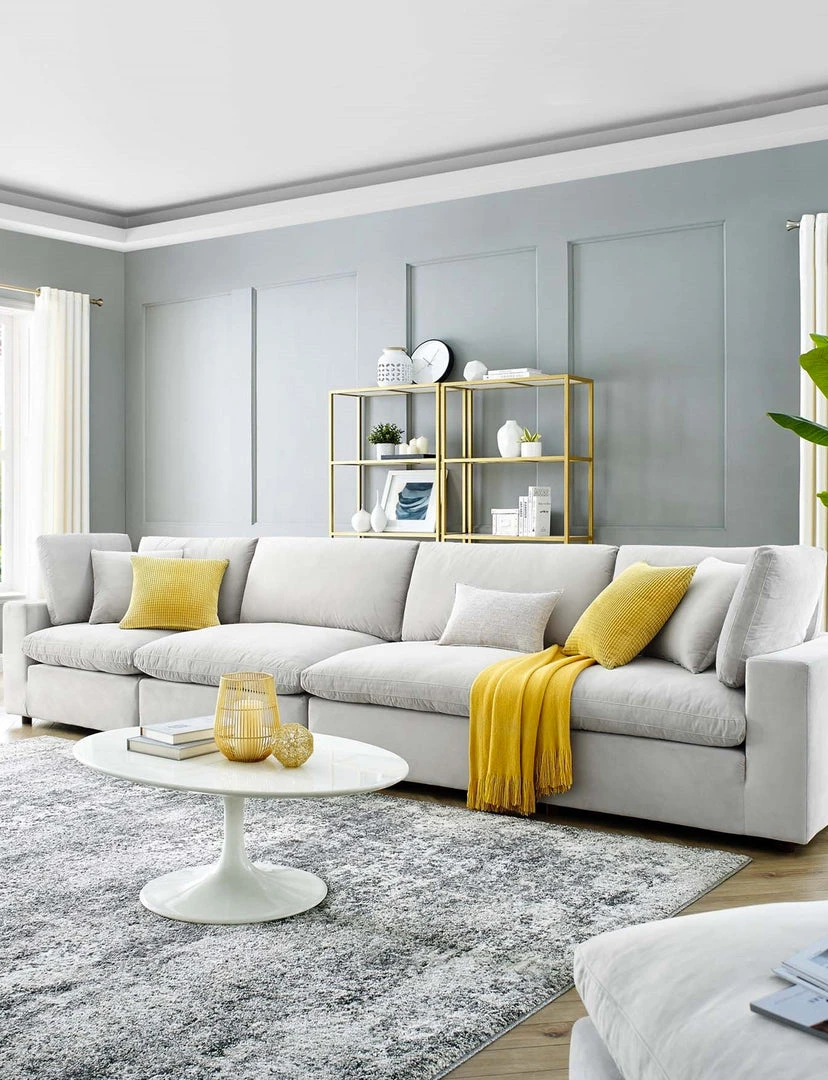 Modway FURNITURE Cody 4 Piece Sectional Velvet Sofa 9 Modway FURNITURE Cody 4 Piece Sectional Velvet Sofa