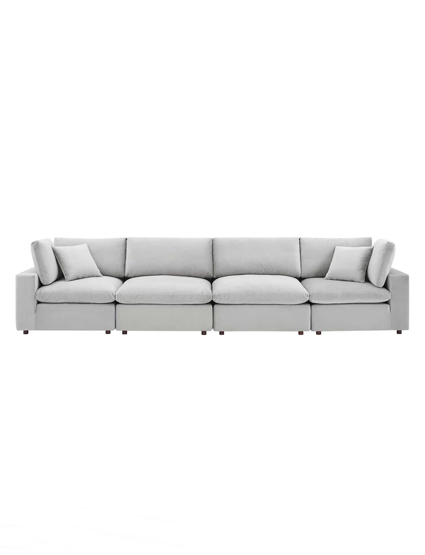 Modway FURNITURE Cody 4 Piece Sectional Velvet Sofa 7 Modway FURNITURE Cody 4 Piece Sectional Velvet Sofa