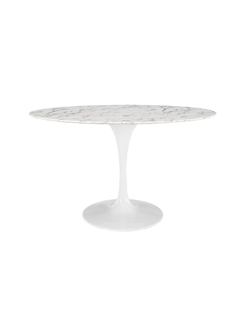 Modway FURNITURE Lily Oval Marble Dining Table, White Base 3 Modway FURNITURE Lily Oval Marble Dining Table, White Base