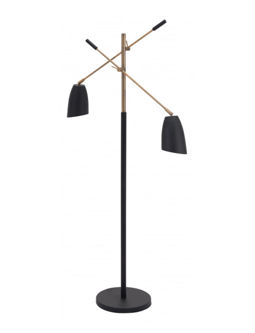 Zuo LIGHTING Tend Matt Black & Brass Floor Lamp 2 Zuo LIGHTING Tend Matt Black & Brass Floor Lamp