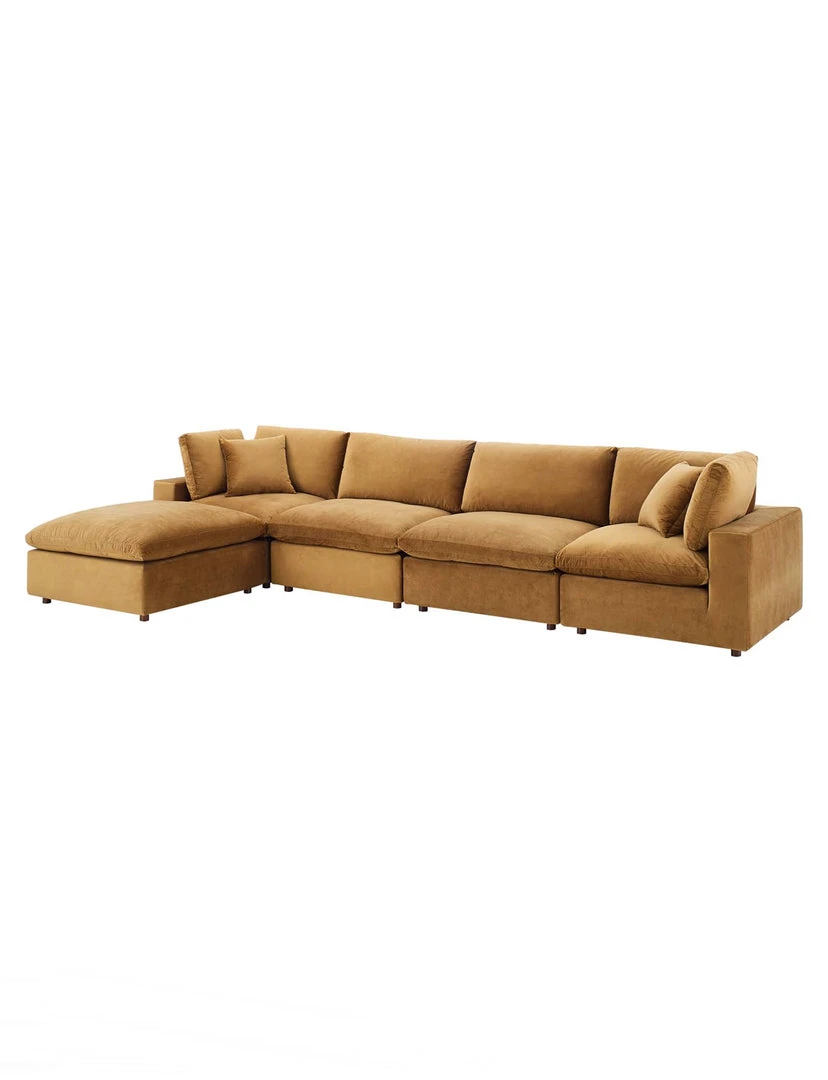Modway FURNITURE Cody 5 Piece Sectional Velvet Sofa 2 Modway FURNITURE Cody 5 Piece Sectional Velvet Sofa