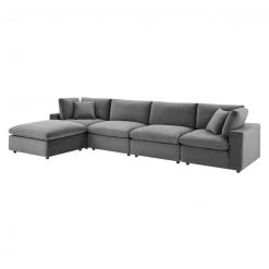 Modway FURNITURE Cody 5 Piece Sectional Velvet Sofa 16 Modway FURNITURE Cody 5 Piece Sectional Velvet Sofa
