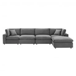 Modway FURNITURE Cody 5 Piece Sectional Velvet Sofa 15 Modway FURNITURE Cody 5 Piece Sectional Velvet Sofa