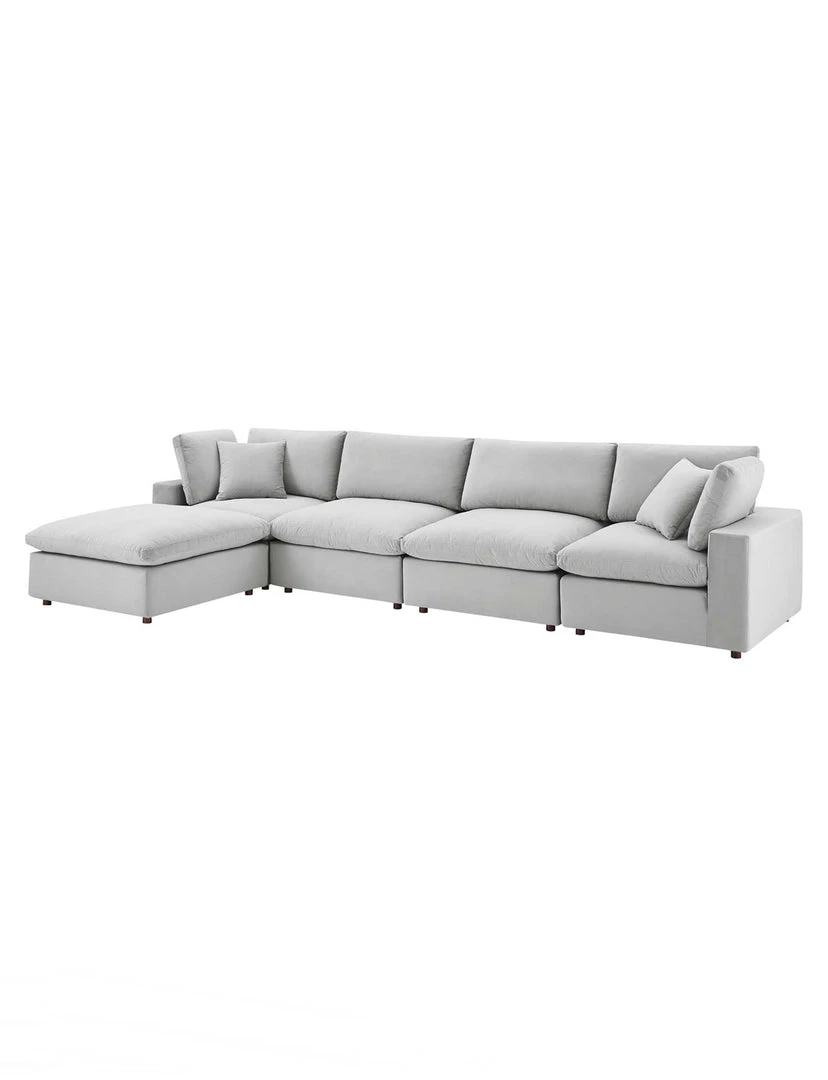 Modway FURNITURE Cody 5 Piece Sectional Velvet Sofa 8 Modway FURNITURE Cody 5 Piece Sectional Velvet Sofa