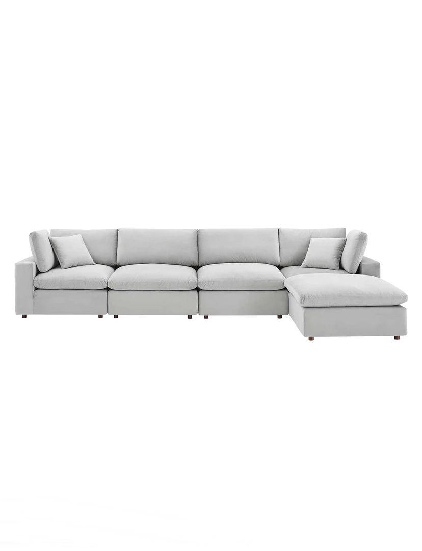 Modway FURNITURE Cody 5 Piece Sectional Velvet Sofa 7 Modway FURNITURE Cody 5 Piece Sectional Velvet Sofa