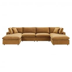 Modway Cody 6 Piece Sectional Velvet Sofa FURNITURE