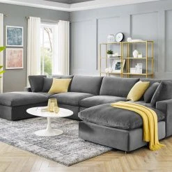 Modway Cody 6 Piece Sectional Velvet Sofa FURNITURE