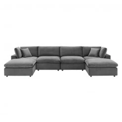 Modway Cody 6 Piece Sectional Velvet Sofa FURNITURE