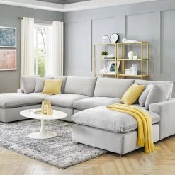 Modway Cody 6 Piece Sectional Velvet Sofa FURNITURE