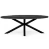 VIG Morse Black Acacia Oval Dining Table