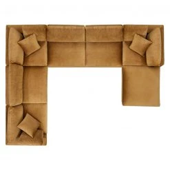 Modway Cody 7 Piece Sectional Velvet Sofa