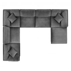 Modway Cody 7 Piece Sectional Velvet Sofa