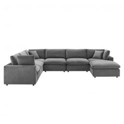 Modway Cody 7 Piece Sectional Velvet Sofa
