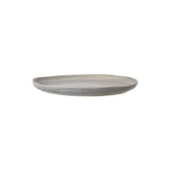 Bloomingville KITCHEN Round Stoneware Plate, Grey Matte Reactive Glaze 8"