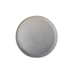 Bloomingville KITCHEN Round Stoneware Plate, Grey Matte Reactive Glaze 8"