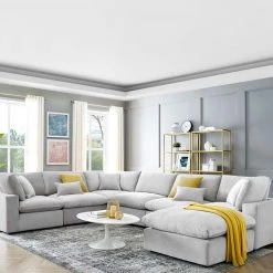 Modway Cody 7 Piece Sectional Velvet Sofa