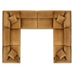 Modway FURNITURE Cody 8 Piece Sectional Velvet Sofa