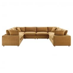 Modway FURNITURE Cody 8 Piece Sectional Velvet Sofa