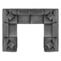 Modway FURNITURE Cody 8 Piece Sectional Velvet Sofa