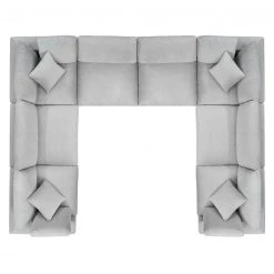 Modway FURNITURE Cody 8 Piece Sectional Velvet Sofa