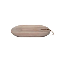 Bidk Home Acacia Wood Cutting Board W/ Leather Strap
