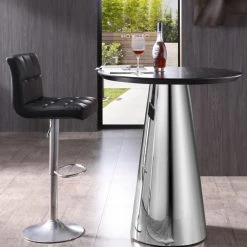 VIG Eunice Oak Bar Table