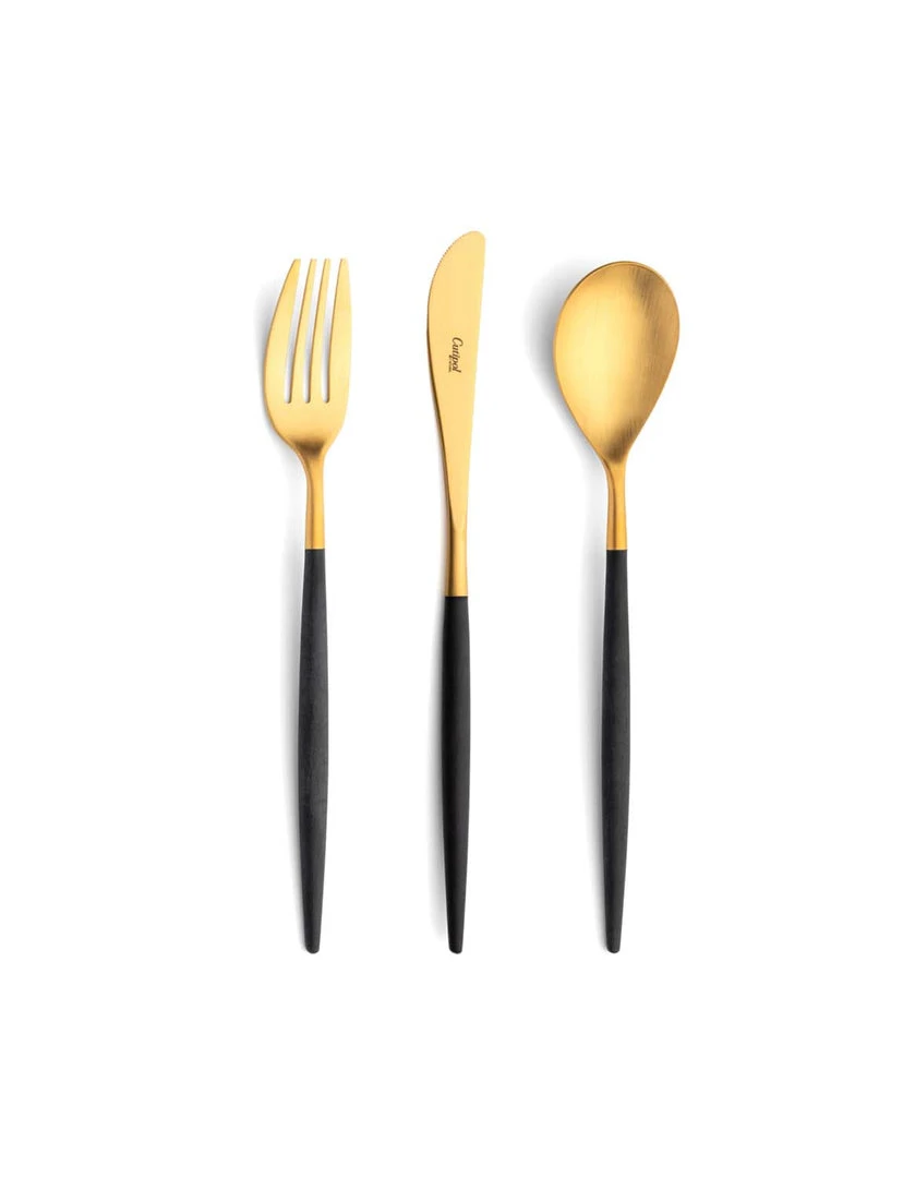 Cutipol Mio Flatware, Black/gold 1 Cutipol Mio Flatware, Black/gold