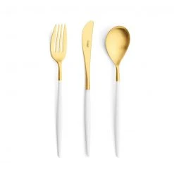 BESTSELLER Cutipol Mio Flatware, White/gold