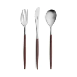 KITCHEN Cutipol Mio Flatware, Brown/silver
