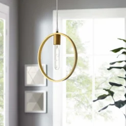 Modway Orbit Brass Ceiling Pendant Light LIGHTING