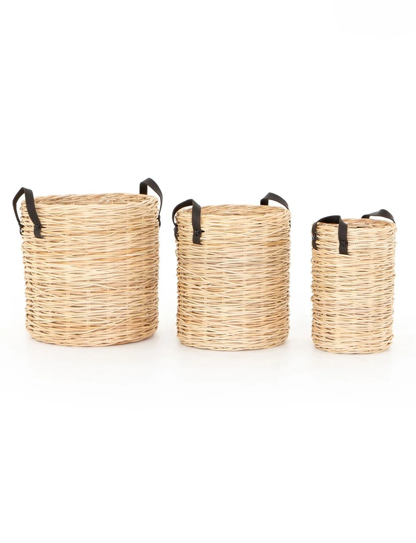 Four Hands DECOR Emeril Natural Basket, Set Of 3 4 Four Hands DECOR Emeril Natural Basket, Set Of 3