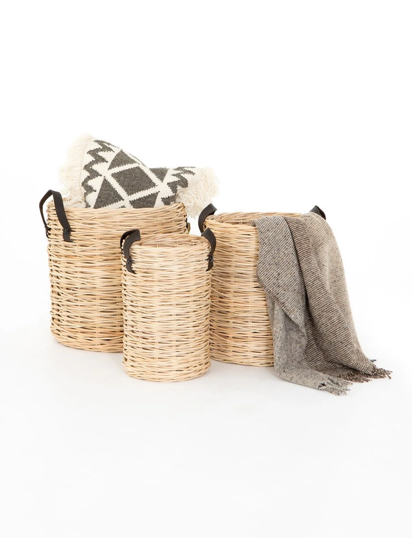 Four Hands DECOR Emeril Natural Basket, Set Of 3 2 Four Hands DECOR Emeril Natural Basket, Set Of 3