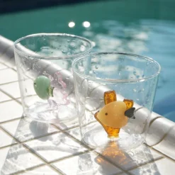 Ichendorf Marine Garden Tumbler, Yellow Fish Amber Seaweed