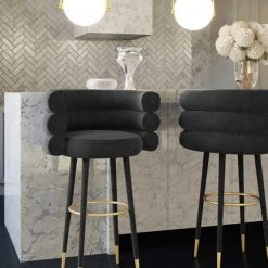 Tov Joge Velvet Bar Stool 23 Tov Joge Velvet Bar Stool