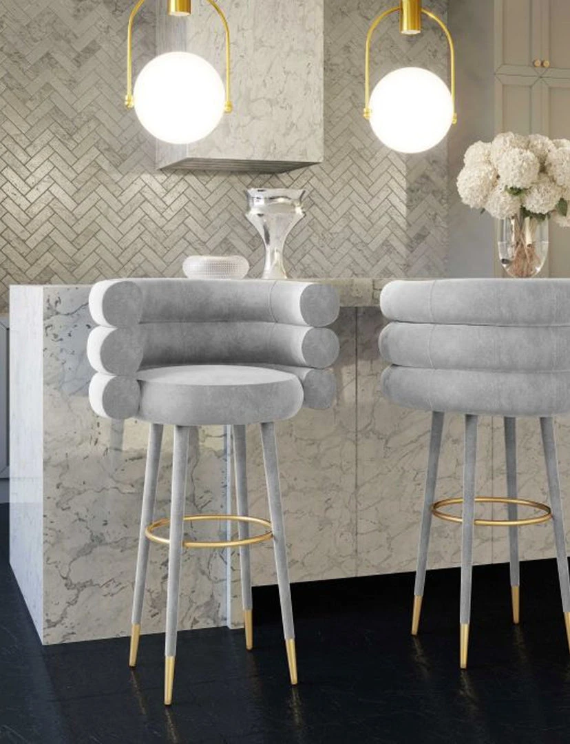 Tov Joge Velvet Bar Stool 8 Tov Joge Velvet Bar Stool