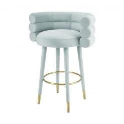 Tov Joge Velvet Bar Stool